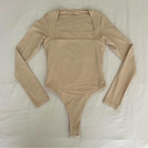 Square Neck Long Sleeve Bodysuit Size Small